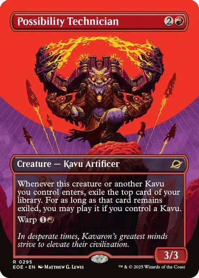 Possibility Technician Borderless Edge of Eternities Magic card