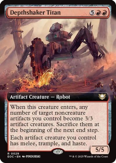 Depthshaker Titan Extended Art Commander: Edge of Eternities Magic card