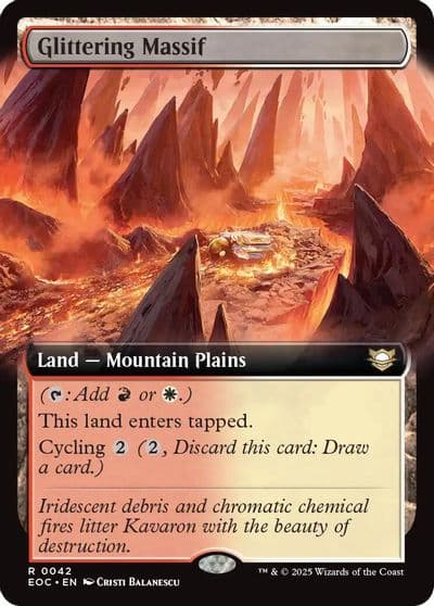 Glittering Massif Extended Art Commander: Edge of Eternities Magic card