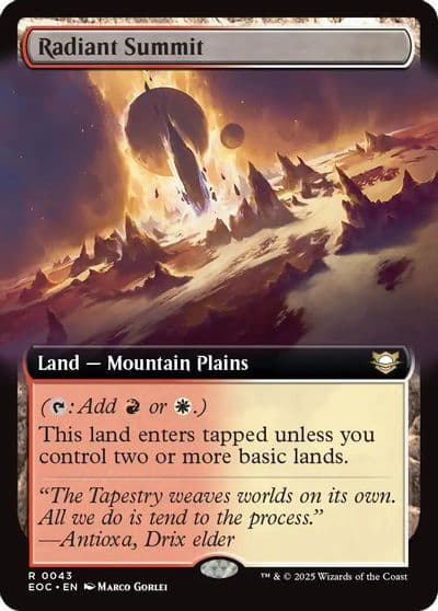 Radiant Summit Extended Art Commander: Edge of Eternities Magic card
