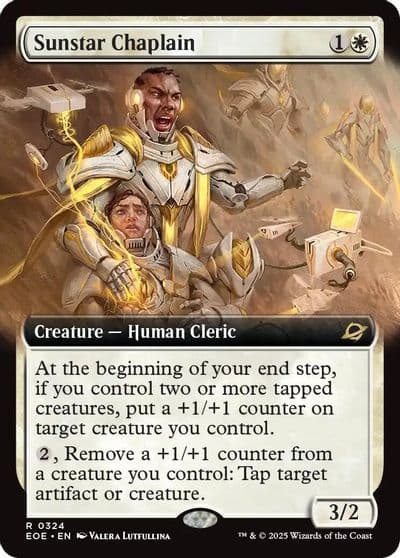 Sunstar Chaplain Extended Art Edge of Eternities Magic card
