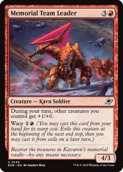 Memorial Team Leader Edge of Eternities Magic card