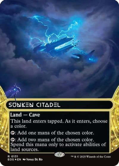 Sunken Citadel 0131 Borderless Galaxy Foil Edge of Eternities: Stellar Sights Magic card