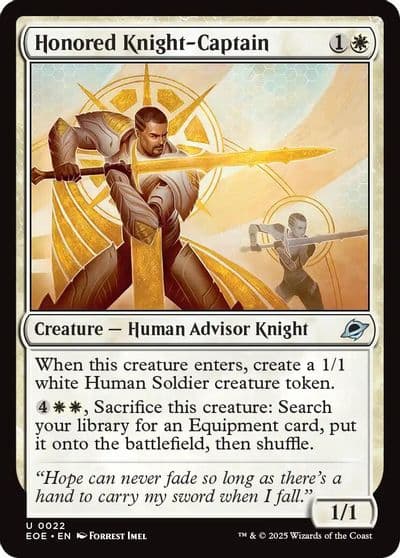 Honored Knight Captain Edge of Eternities Magic card