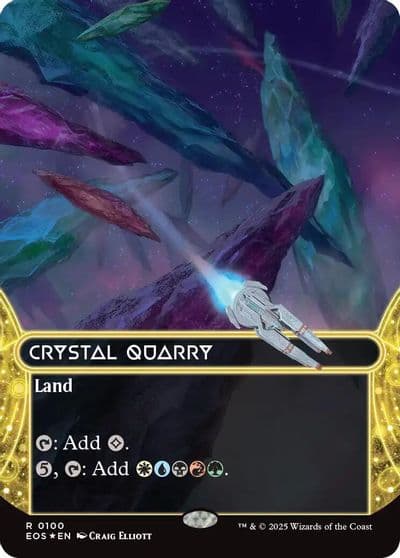 Crystal Quarry 0100 Borderless Galaxy Foil Edge of Eternities: Stellar Sights Magic card