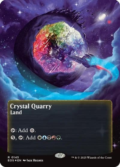 Crystal Quarry 0145 Borderless Galaxy Foil Edge of Eternities: Stellar Sights Magic card