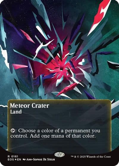 Meteor Crater 0161 Borderless Galaxy Foil Edge of Eternities: Stellar Sights Magic card