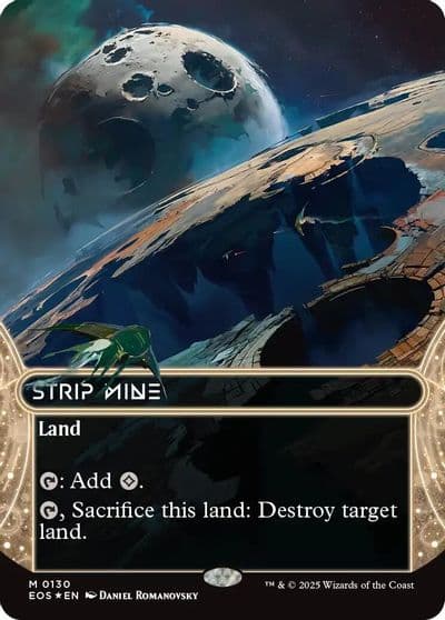 Strip Mine 0130 Borderless Galaxy Foil Edge of Eternities: Stellar Sights Magic card