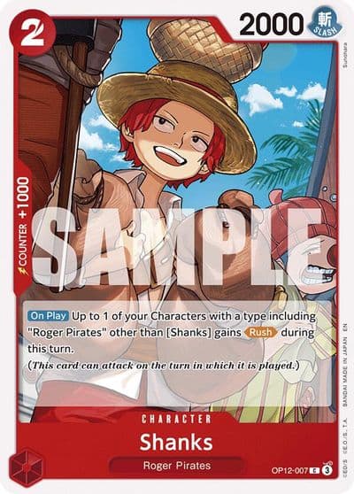 Shanks 007 Legacy of the Master One Piece card