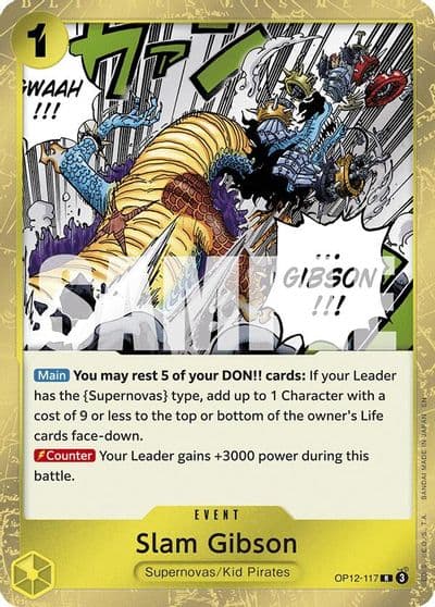 Slam Gibson Legacy of the Master One Piece card