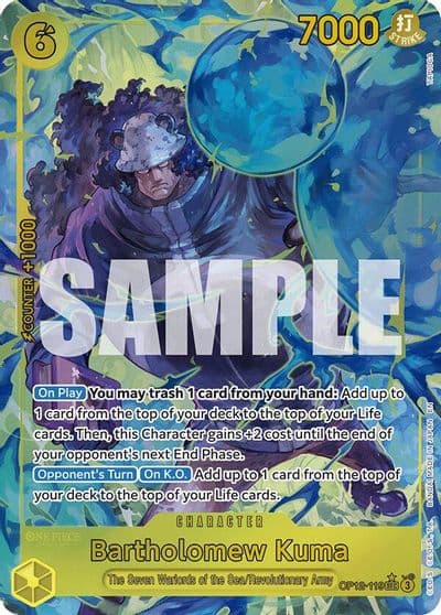 Bartholomew Kuma Alternate Art Legacy of the Master One Piece card