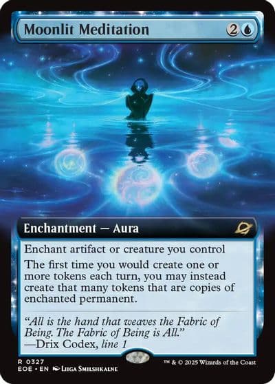 Moonlit Meditation Extended Art Edge of Eternities Magic card
