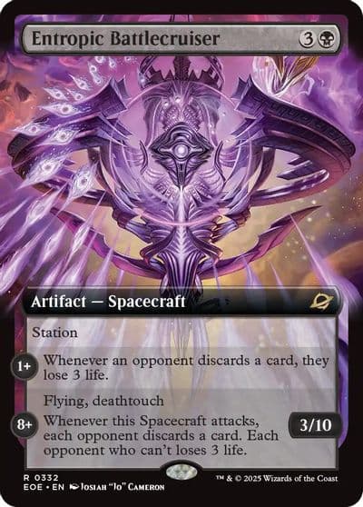 Entropic Battlecruiser Extended Art Edge of Eternities Magic card