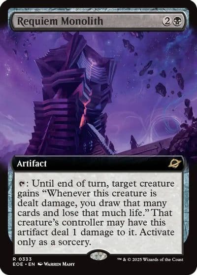 Requiem Monolith Extended Art Edge of Eternities Magic card