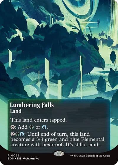 Lumbering Falls 0069 Borderless Edge of Eternities: Stellar Sights Magic card
