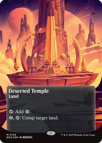 Deserted Temple 0146 Borderless Galaxy Foil Edge of Eternities: Stellar Sights Magic card