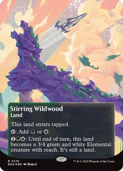 Stirring Wildwood 0174 Borderless Galaxy Foil Edge of Eternities: Stellar Sights Magic card