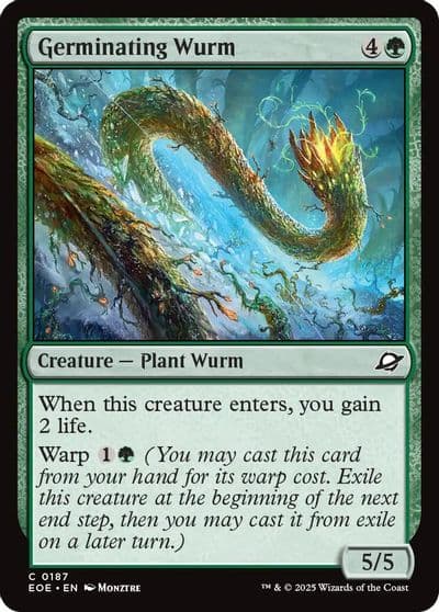 Germinating Wurm Edge of Eternities Magic card