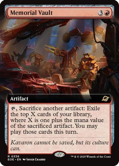 Memorial Vault Extended Art Edge of Eternities Magic card