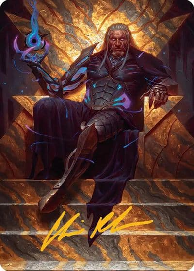 Tezzeret Cruel Captain Art Card 1 54 Gold Stamped Signature Art Series: Edge of Eternities Magic card
