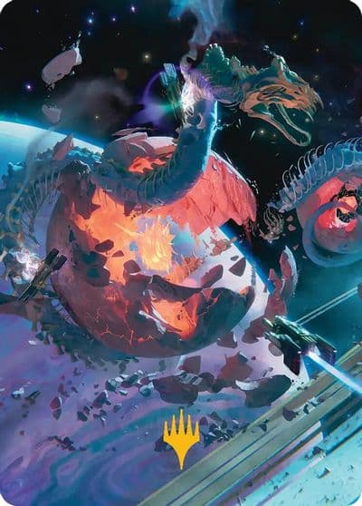 Scavenger Grounds Art Card 47 54 Gold Stamped Planeswalker Symbol Art Series: Edge of Eternities Magic card