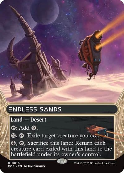 Endless Sands 0015 Borderless Edge of Eternities: Stellar Sights Magic card