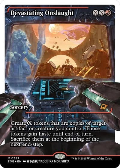 Devastating Onslaught 0387 Showcase Fracture Foil Edge of Eternities Magic card