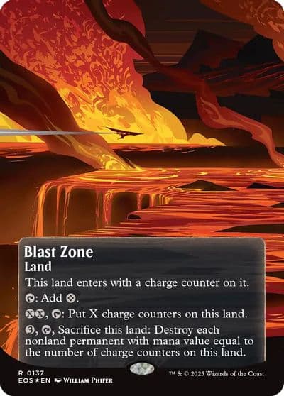 Blast Zone 0137 Borderless Galaxy Foil Edge of Eternities: Stellar Sights Magic card