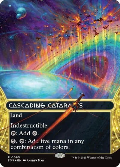 Cascading Cataracts 0095 Borderless Galaxy Foil Edge of Eternities: Stellar Sights Magic card