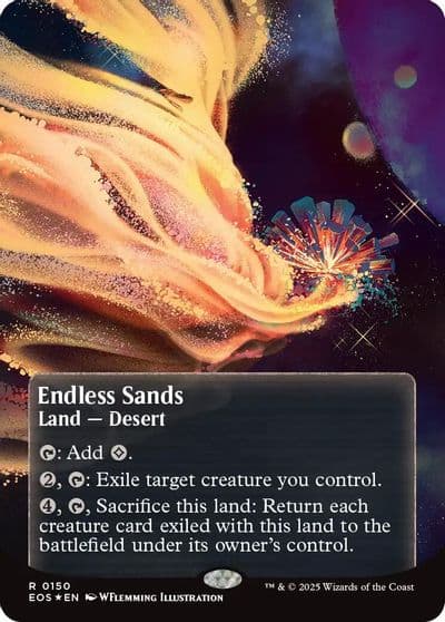 Endless Sands 0150 Borderless Galaxy Foil Edge of Eternities: Stellar Sights Magic card