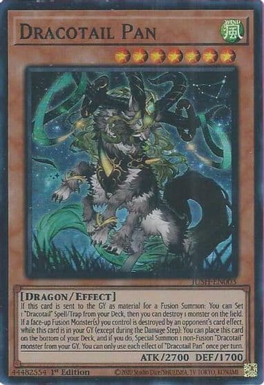 Dracotail Pan Super Rare Justice Hunters Yu-Gi-Oh! card