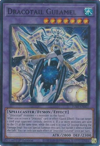 Dracotail Gulamel Super Rare Justice Hunters Yu-Gi-Oh! card