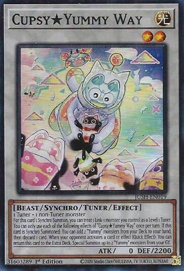 CupsyYummy Way Super Rare Justice Hunters Yu-Gi-Oh! card