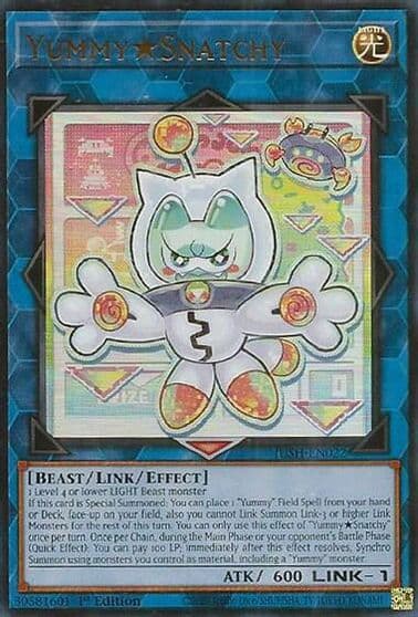 YummySnatchy Justice Hunters Yu-Gi-Oh! card