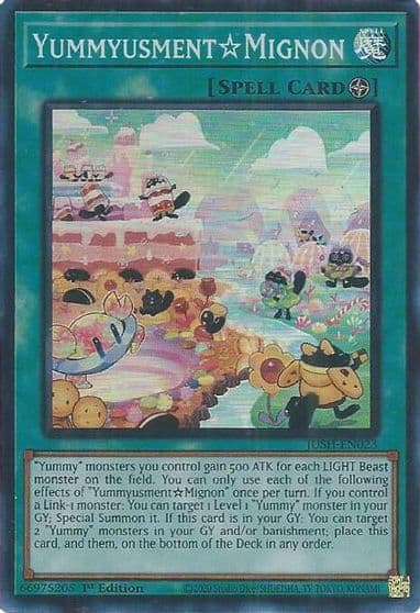 YummyusmentMignon Super Rare Justice Hunters Yu-Gi-Oh! card
