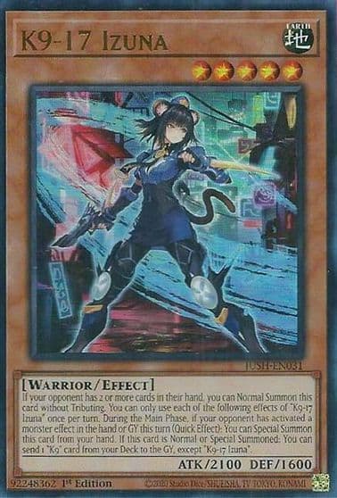 K9 17 Izuna Justice Hunters Yu-Gi-Oh! card