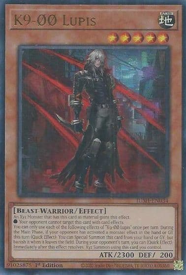 K9 00 Lupis Justice Hunters Yu-Gi-Oh! card