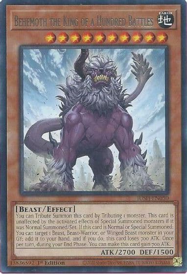 Behemoth the King of a Hundred Battles Justice Hunters Yu-Gi-Oh! card