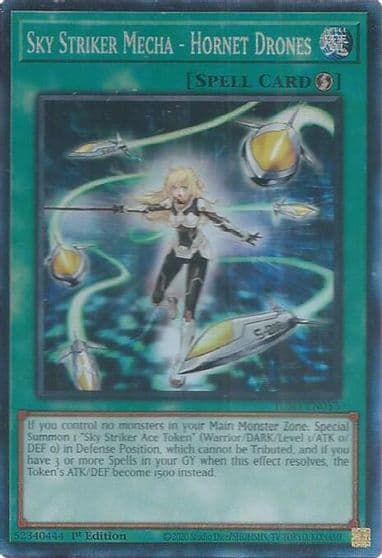 Sky Striker Mecha Hornet Drones CR Justice Hunters Yu-Gi-Oh! card