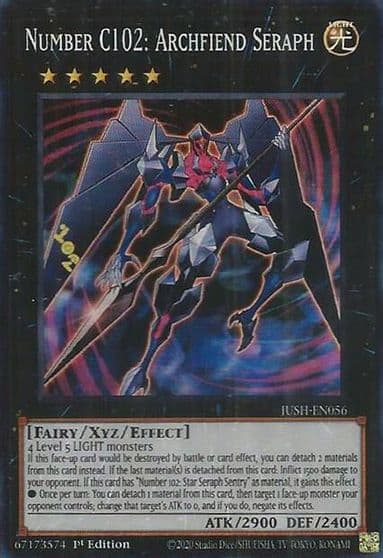 Number C102 Archfiend Seraph Justice Hunters Yu-Gi-Oh! card