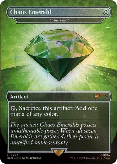 Chaos Emerald Lotus Petal 7031 Secret Lair Drop Series Magic card