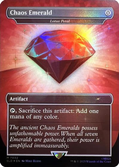 Chaos Emerald Lotus Petal 7032 Secret Lair Drop Series Magic card