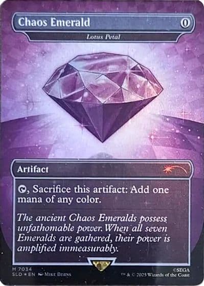 Chaos Emerald Lotus Petal 7034 Secret Lair Drop Series Magic card