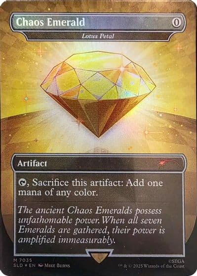 Chaos Emerald Lotus Petal 7035 Secret Lair Drop Series Magic card