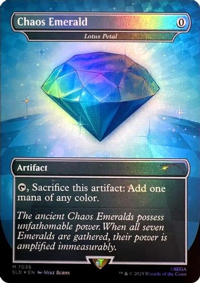 Chaos Emerald Lotus Petal 7036 Secret Lair Drop Series Magic card