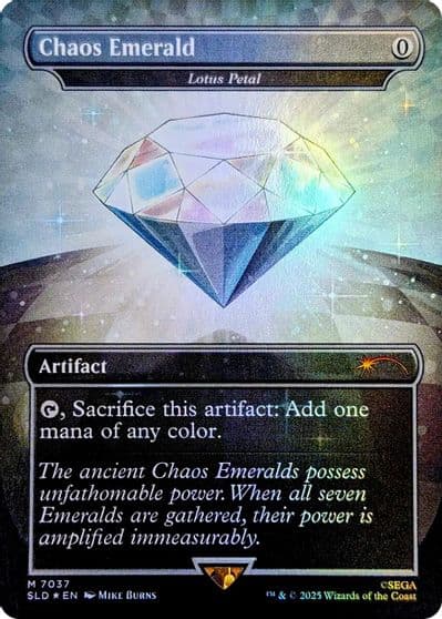 Chaos Emerald Lotus Petal 7037 Secret Lair Drop Series Magic card