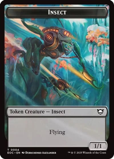 Insect Beast 0005 Double Sided Token Commander: Edge of Eternities Magic card
