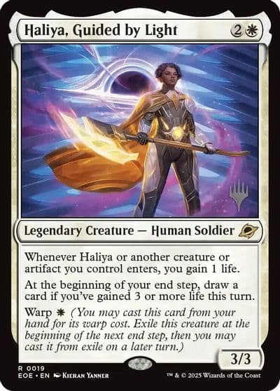 Haliya Guided by Light Promo Pack: Edge of Eternities Magic card