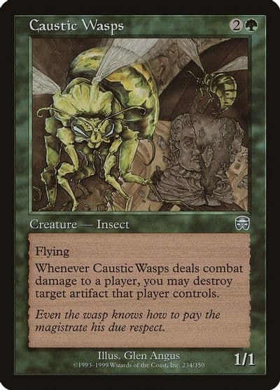 Caustic Wasps Mercadian Masques Magic card