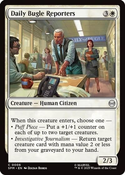 Daily Bugle Reporters Marvel's Spider-Man Magic card